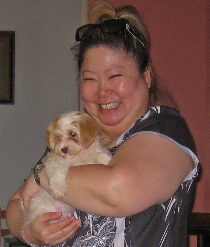 This is one very happy owner of a new Havanese puppy from Havs de Grace!
