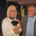 Cahtherine and Phil Martin wtih their new Havanese Puppy